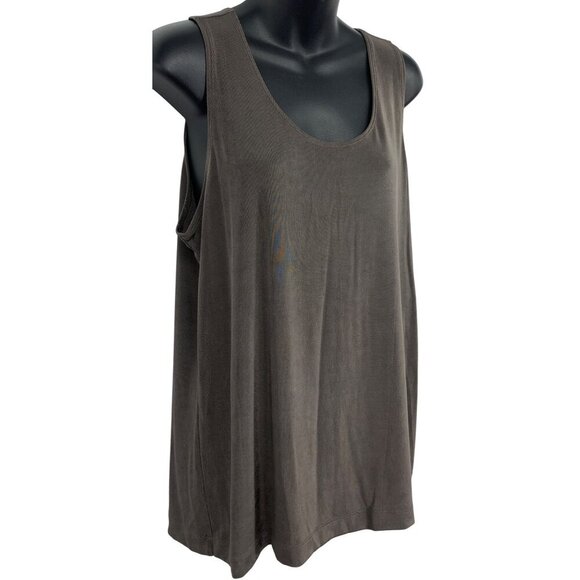 Chicos Travelers Tank Top Size 3 XL Extra Large Gray Blouse Stretch Women New - Picture 2 of 8